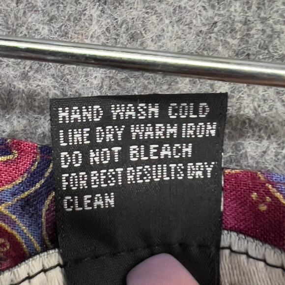 Vintage Y2K New York News Wrap Skirt L Multicolor Paisley Boho Fairy Grunge - Picture 12 of 13